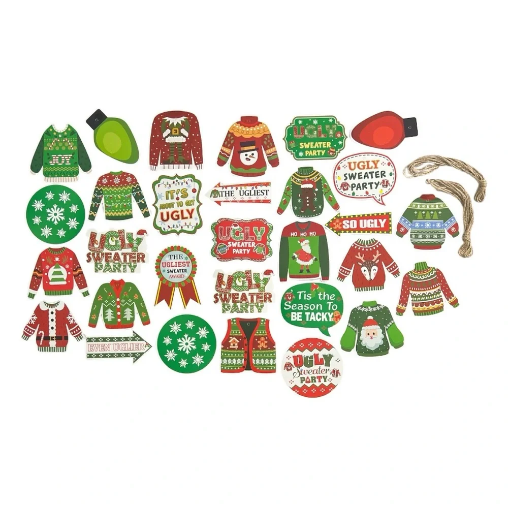 NIP Ugly Sweater Banners or Ornaments